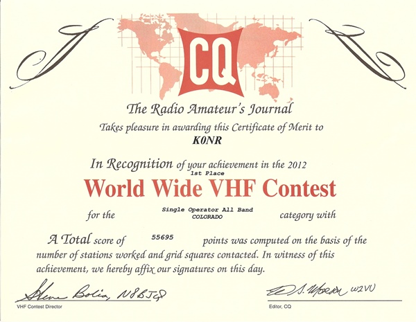 K0NR CQ WW VHF