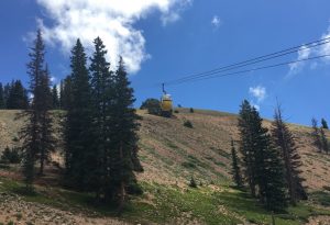 Tram going up mountain